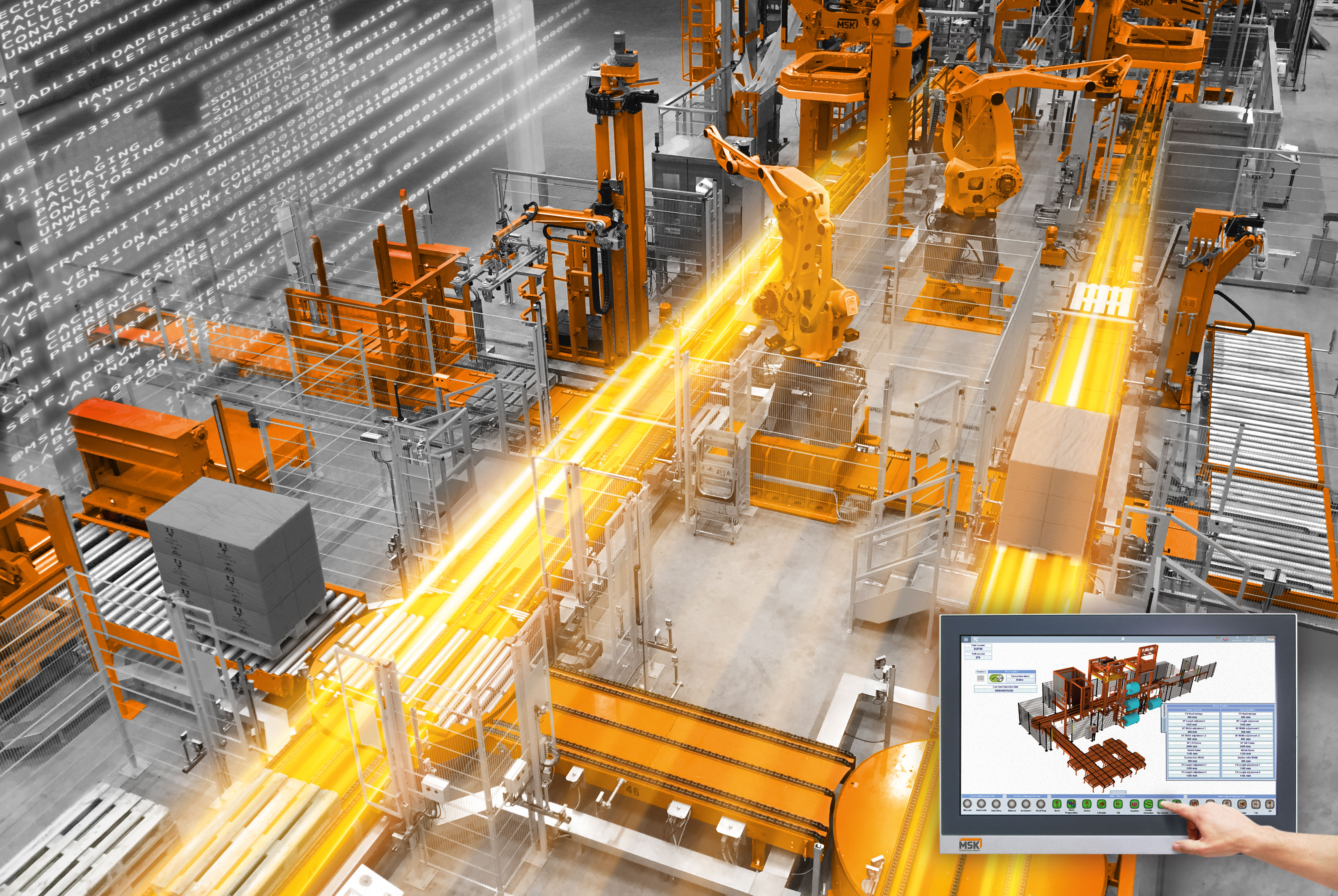 [Translate to Spanisch:] MSK ist eine Weltmarke für Verpackungsmaschinen und Intralogistiksysteme